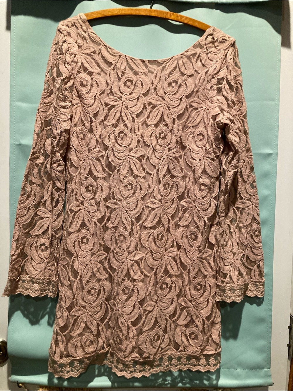 American Rag Blush Pink Lace Mini Dress